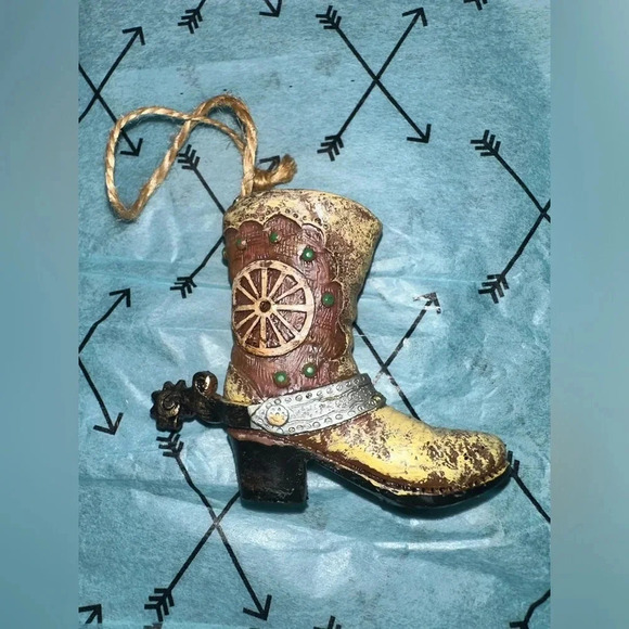 Country Western Cowboy Boot Ornaments - Picture 4 of 8